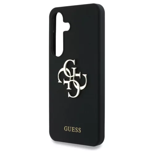 Guess szilikon tok Samsung Galaxy S25 készülékhez – Big 4G Logo Bottom Script, fekete