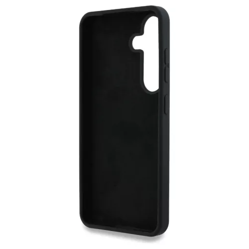 Guess szilikon tok Samsung Galaxy S25 készülékhez – Big 4G Logo Bottom Script, fekete