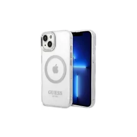   Guess GUHMP14MHTRMS iPhone 14 Plus / 15 Plus készülékhez 6.7" kemény tok Metal Outline Magsafe ezüst