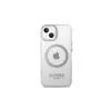 Guess GUHMP14MHTRMS iPhone 14 Plus / 15 Plus készülékhez 6.7" kemény tok Metal Outline Magsafe ezüst