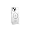 Guess GUHMP14MHTRMS iPhone 14 Plus / 15 Plus készülékhez 6.7" kemény tok Metal Outline Magsafe ezüst