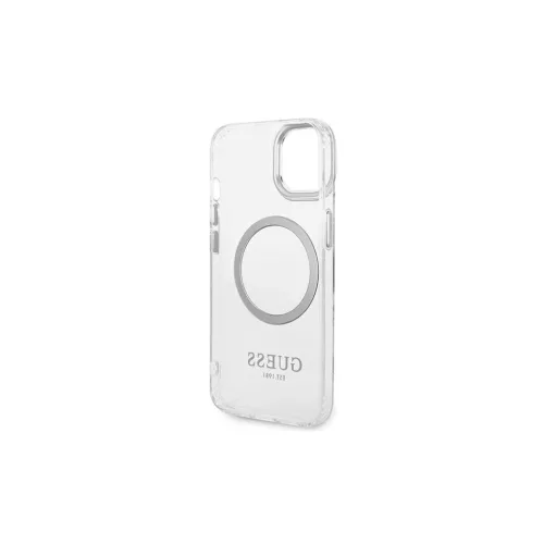 Guess GUHMP14MHTRMS iPhone 14 Plus / 15 Plus készülékhez 6.7" kemény tok Metal Outline Magsafe ezüst