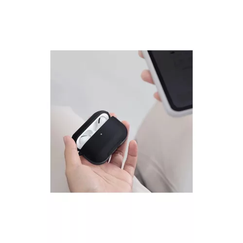 UNIQ Valencia Case AirPods Pro készülékhez antimikrobiális tok éjfekete