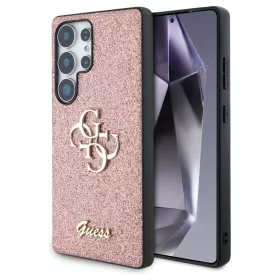   Guess Fixed Glitter Big 4G Metal Logo tok Samsung Galaxy S25 Ultra készülékhez rózsaszín