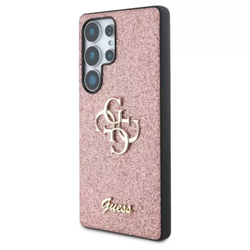 Guess Fixed Glitter Big 4G Metal Logo tok Samsung Galaxy S25 Ultra készülékhez rózsaszín