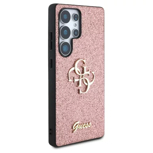 Guess Fixed Glitter Big 4G Metal Logo tok Samsung Galaxy S25 Ultra készülékhez rózsaszín