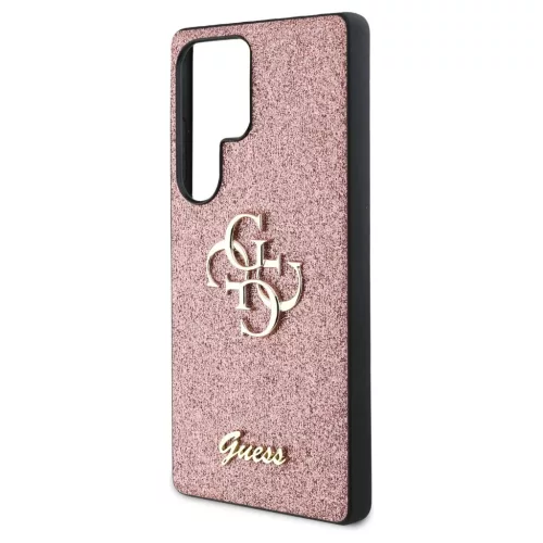 Guess Fixed Glitter Big 4G Metal Logo tok Samsung Galaxy S25 Ultra készülékhez rózsaszín