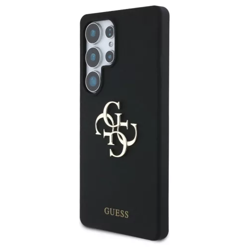 Guess szilikon tok Big 4G Logo Bottom Script Samsung Galaxy S25 Ultra készülékhez fekete