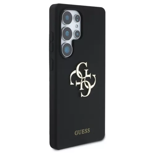 Guess szilikon tok Big 4G Logo Bottom Script Samsung Galaxy S25 Ultra készülékhez fekete