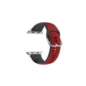   Beline Apple Watch készülékhez szilikon bőr szíj 38/40/41mm Box piros-fekete
