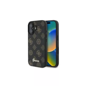   Guess GUHMP16MPGPYSK iPhone 16 Plus 6.7" készülékhez PU Peony Script MagSafe tok fekete