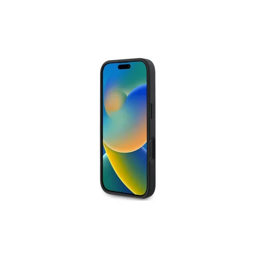 Guess GUHMP16MPGPYSK iPhone 16 Plus 6.7" készülékhez PU Peony Script MagSafe tok fekete