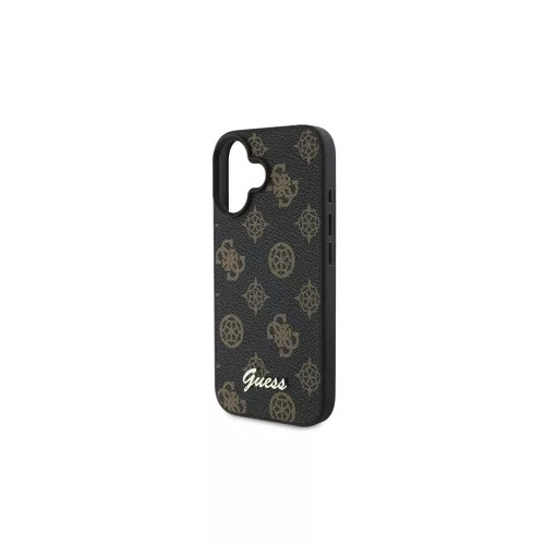 Guess GUHMP16MPGPYSK iPhone 16 Plus 6.7" készülékhez PU Peony Script MagSafe tok fekete