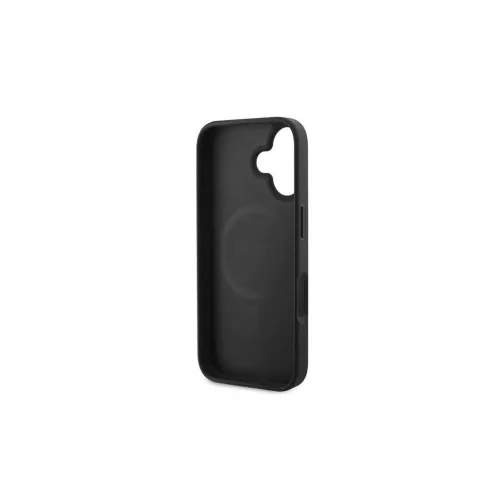 Guess GUHMP16MPGPYSK iPhone 16 Plus 6.7" készülékhez PU Peony Script MagSafe tok fekete