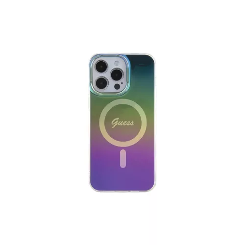 Guess GUHMP15LHITSK iPhone 15 Pro 6,1" készülékhez keménytok IML Iridescent MagSafe szivárványos