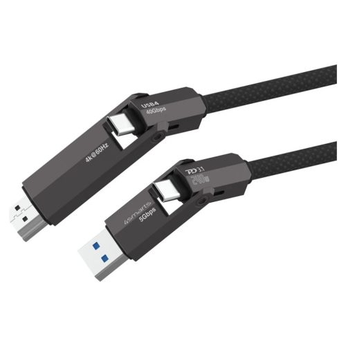 4smarts ComboCord USB4 HDMI 240W 1.5m kábel fekete