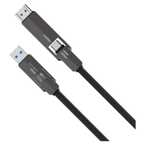4smarts ComboCord USB4 HDMI 240W 1.5m kábel fekete