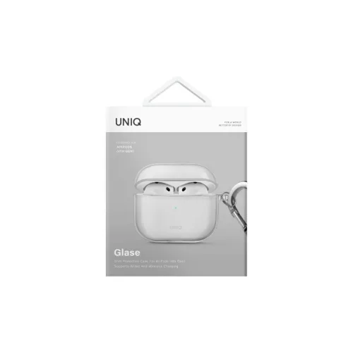 UNIQ Glase tok AirPods 4 készülékhez fényes átlátszó