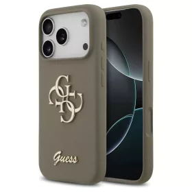   Guess szilikon Big 4G Script tok iPhone 17 Pro készülékhez barna