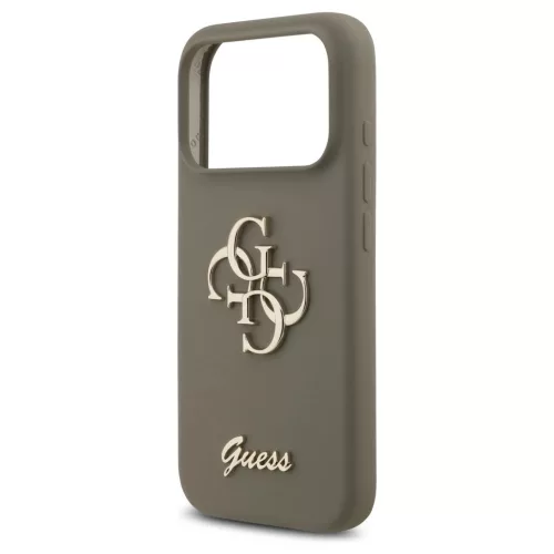 Guess szilikon Big 4G Script tok iPhone 17 Pro készülékhez barna