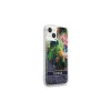 Guess GUHCP13SLFLSB iPhone 13 mini 5,4" készülékhez kemény tok Flower Liquid Glitter kék