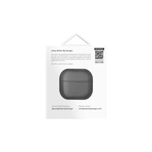 UNIQ tok Glase AirPods 4 készülékhez, fényes füst