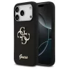 Guess Silicone Big 4G Script tok iPhone 17 Pro készülékhez fekete