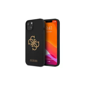   Guess GUHCP13SLS4GGBK iPhone 13 mini 5,4" készülékhez merev tok Silicone 4G Logo fekete