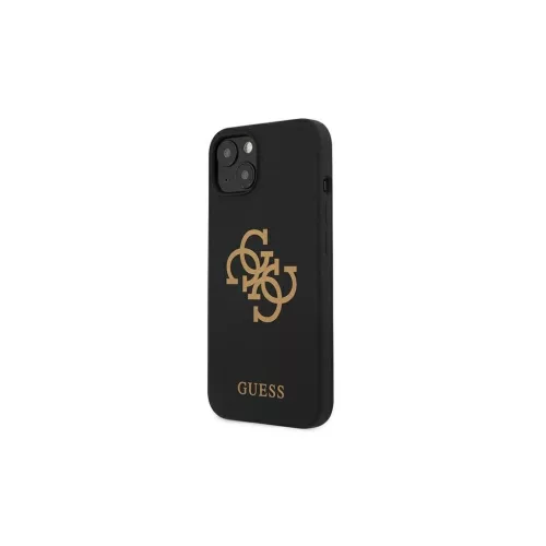 Guess GUHCP13SLS4GGBK iPhone 13 mini 5,4" készülékhez merev tok Silicone 4G Logo fekete