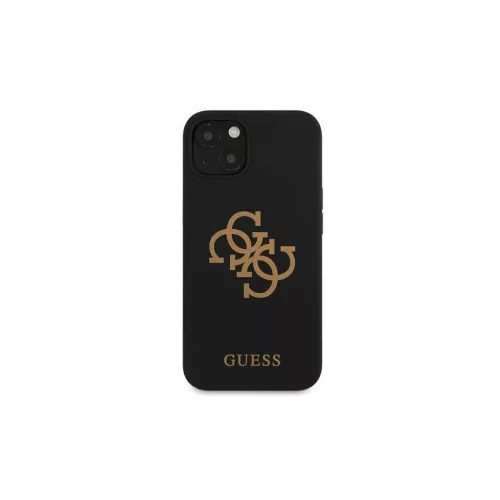 Guess GUHCP13SLS4GGBK iPhone 13 mini 5,4" készülékhez merev tok Silicone 4G Logo fekete