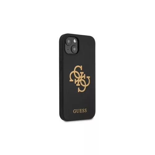 Guess GUHCP13SLS4GGBK iPhone 13 mini 5,4" készülékhez merev tok Silicone 4G Logo fekete