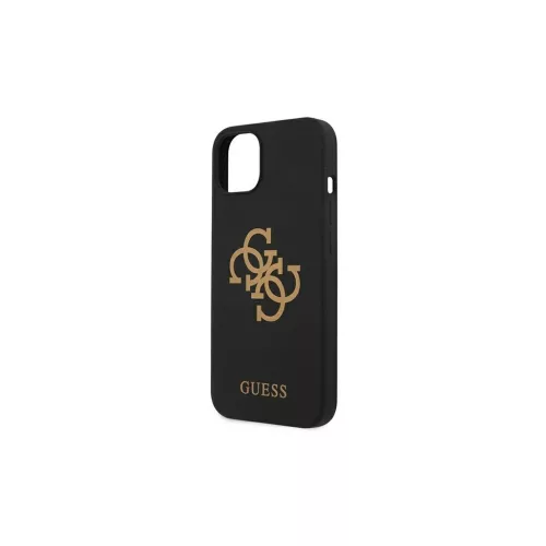 Guess GUHCP13SLS4GGBK iPhone 13 mini 5,4" készülékhez merev tok Silicone 4G Logo fekete