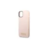Guess GUHMP14MSBPLP iPhone 14 Plus/15 Plus készülékhez 6.7" kemény tok Silicone Logo Plate MagSafe rózsaszín