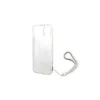 Guess GUOHCP14MHFLSU iPhone 14 Plus / 15 Plus 6.7" készülékhez kemény tok Flower Strap lila