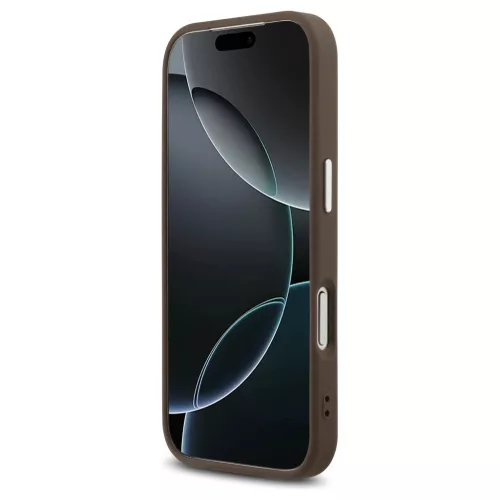 Guess 4G Big 4G Classic Logo tok iPhone 17 Pro készülékhez barna ezüst
