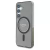 Guess Glitter Circle Classic Logo MagSafe tok Samsung Galaxy S25 készülékhez fekete