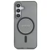 Guess Glitter Circle Classic Logo MagSafe tok Samsung Galaxy S25 készülékhez fekete