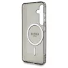 Guess Glitter Circle Classic Logo MagSafe tok Samsung Galaxy S25 készülékhez fekete