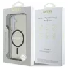 Guess Glitter Circle Classic Logo MagSafe tok Samsung Galaxy S25 készülékhez fekete
