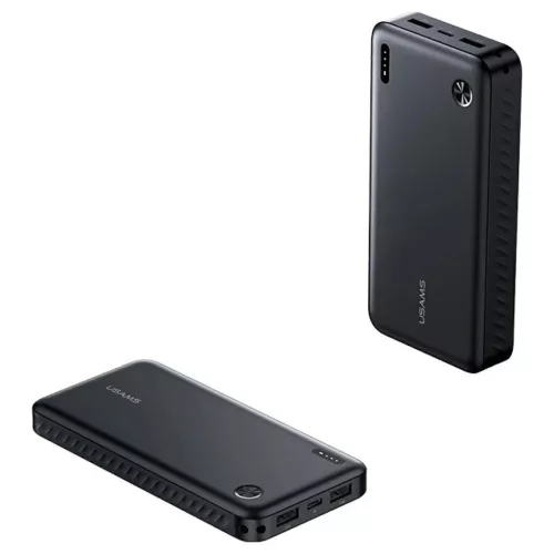 USAMS PB83 Hordozható töltő 2xUSB-A 1xUSB-C 20000mAh fehér