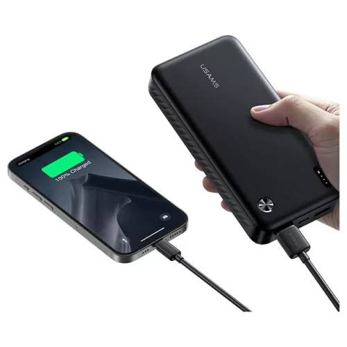 USAMS PB83 Hordozható töltő 2xUSB-A 1xUSB-C 20000mAh fehér