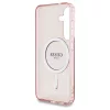 Guess Glitter Circle Classic Logo MagSafe tok Samsung Galaxy S25 készülékhez rózsaszín