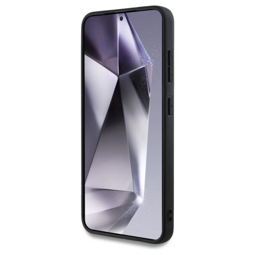 Guess Hot Stamp 4G Pattern Triangle Metal Logo tok Samsung Galaxy S25 készülékhez fekete