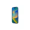 Guess GUHCP16LP4TDSCPB iPhone 16 Pro 6.3" készülékhez bőr fém logó strass keresztvállos kemény tok kék
