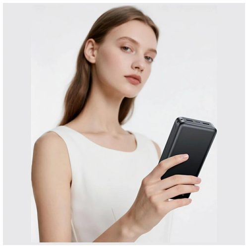 USAMS PB83 Hordozható töltő 2xUSB-A 1xUSB-C 20000mAh fekete