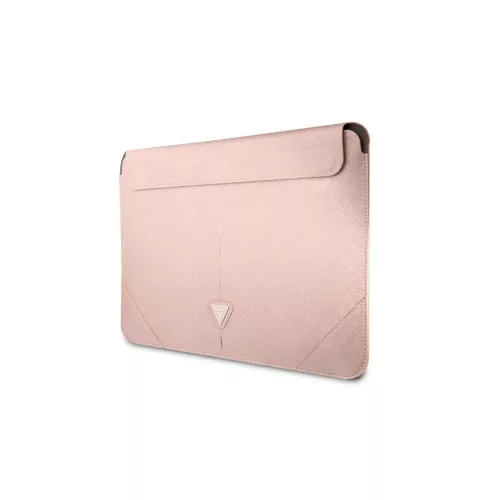 Guess tok GUCS16PSATLP 16" Saffiano Triangle Logo rózsaszín