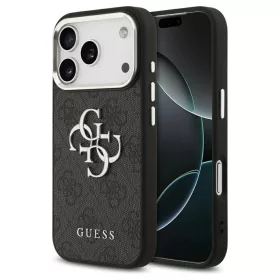   Guess 4G Big 4G Classic Logo tok iPhone 17 Pro készülékhez fekete ezüst