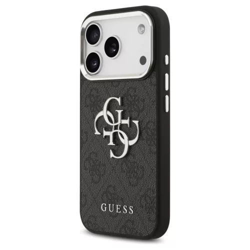 Guess 4G Big 4G Classic Logo tok iPhone 17 Pro készülékhez fekete ezüst