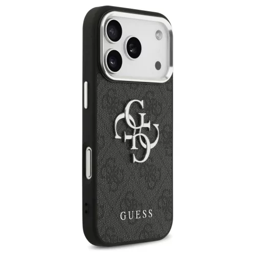 Guess 4G Big 4G Classic Logo tok iPhone 17 Pro készülékhez fekete ezüst