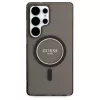 Guess Glitter Circle Classic Logo MagSafe tok Samsung Galaxy S25 Ultra készülékhez fekete